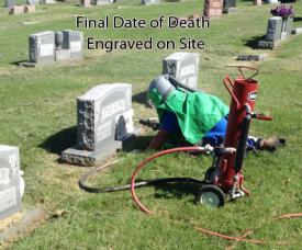 #232 FINAL DATE ENGRAVING IN CEMETERY ADDTL Service
