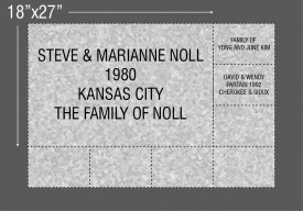 #2937 Paver NSDKC Donor level #4 18"x27" 25 Characters 5 Rows 1-1/2" tall letters