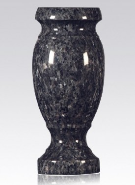 2165 Round Blue Pearl Granite Vase 4" x 10"