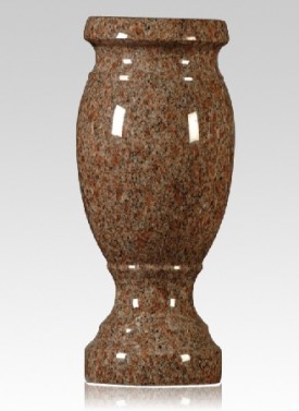 256 Round Morning Rose Granite Vase 4" x 10"