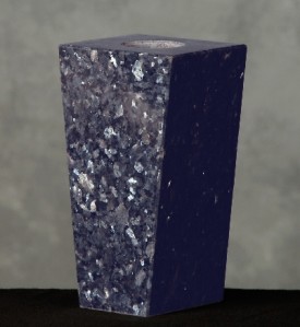 362 Square Blue Pearl Granite Vase 5" x 4" x 9" 