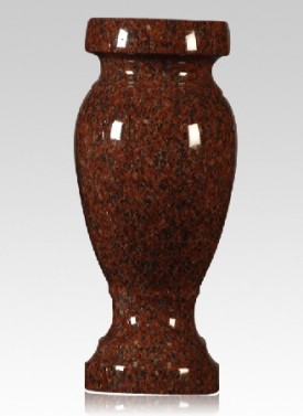 950 Round India Red Granite Vase 4" x 10"