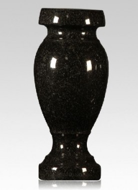 #974 Round Melrose Black Vase 4X10