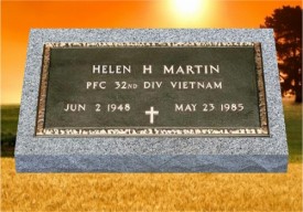#998 28x16 Millstone Gray Granite base for a 24x12 Bronze Military plaque mounting include with install 